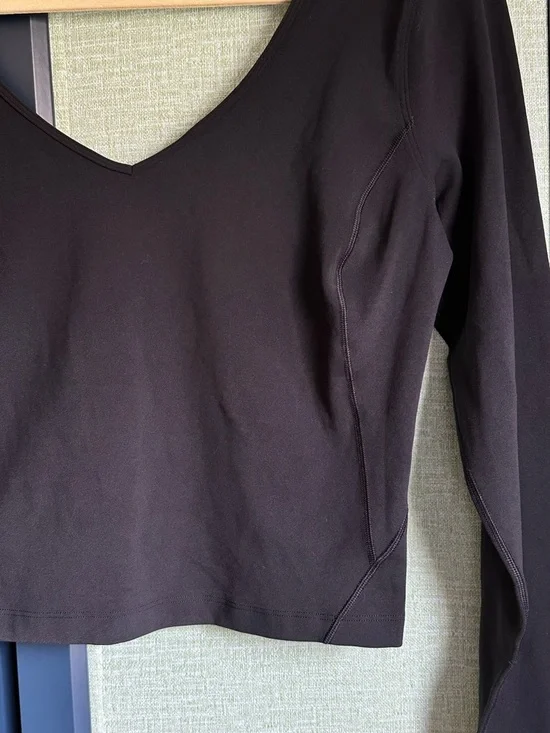 Lululemon Align Long Sleeve Shirt in Black Nulu, NWT, Size 8, Discontinued - Picture 4 of 6